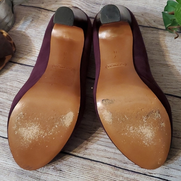 Coach Suede Breana Plum Heel - Picture 10 of 12